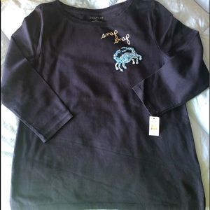 Talbots Crab T-Shirt NWT